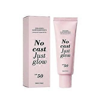 Collagen Glow Sunscreen SPF 50, No White Cast Broad Spectrum UVA/UVB Protection,