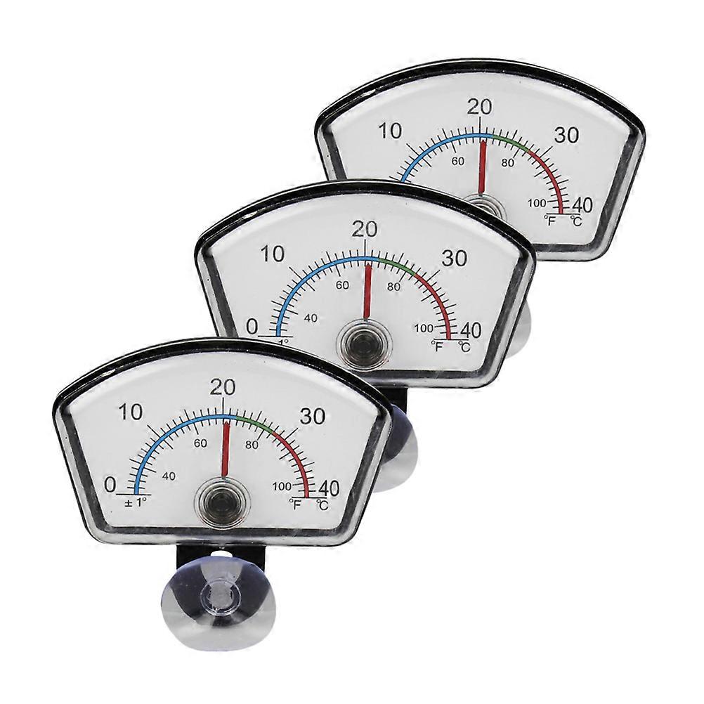 3pcs Practical Fish Tank Thermometer Creative Pointer Thermometer Aquarium Measuring Tool