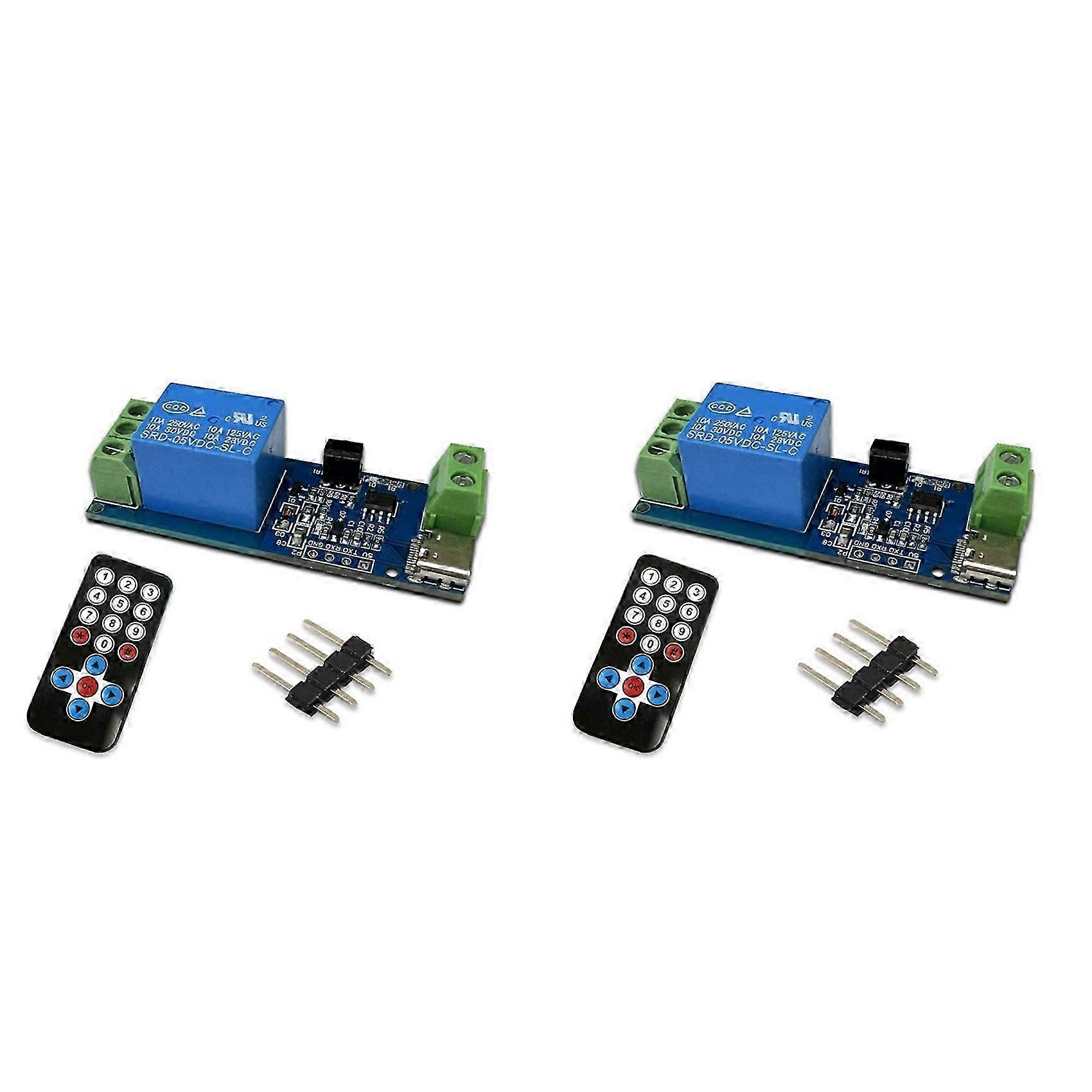 2X Infrared Remote Control Single Relay Module Self-Locking Tapping Multi-Functional Convenient Portable Utility Module