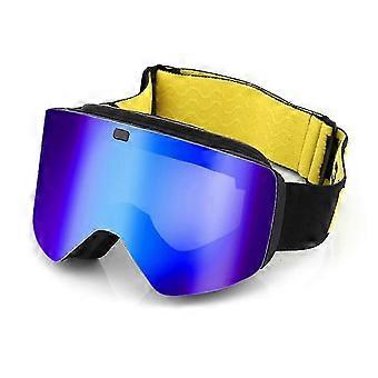 Occhiali da sci cilindrici a doppio strato Comodi occhiali da neve antivento per lo sci in motoslitta