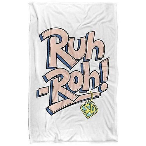 Scooby Doo Ruh Roh! Text Soft Touch Blanket