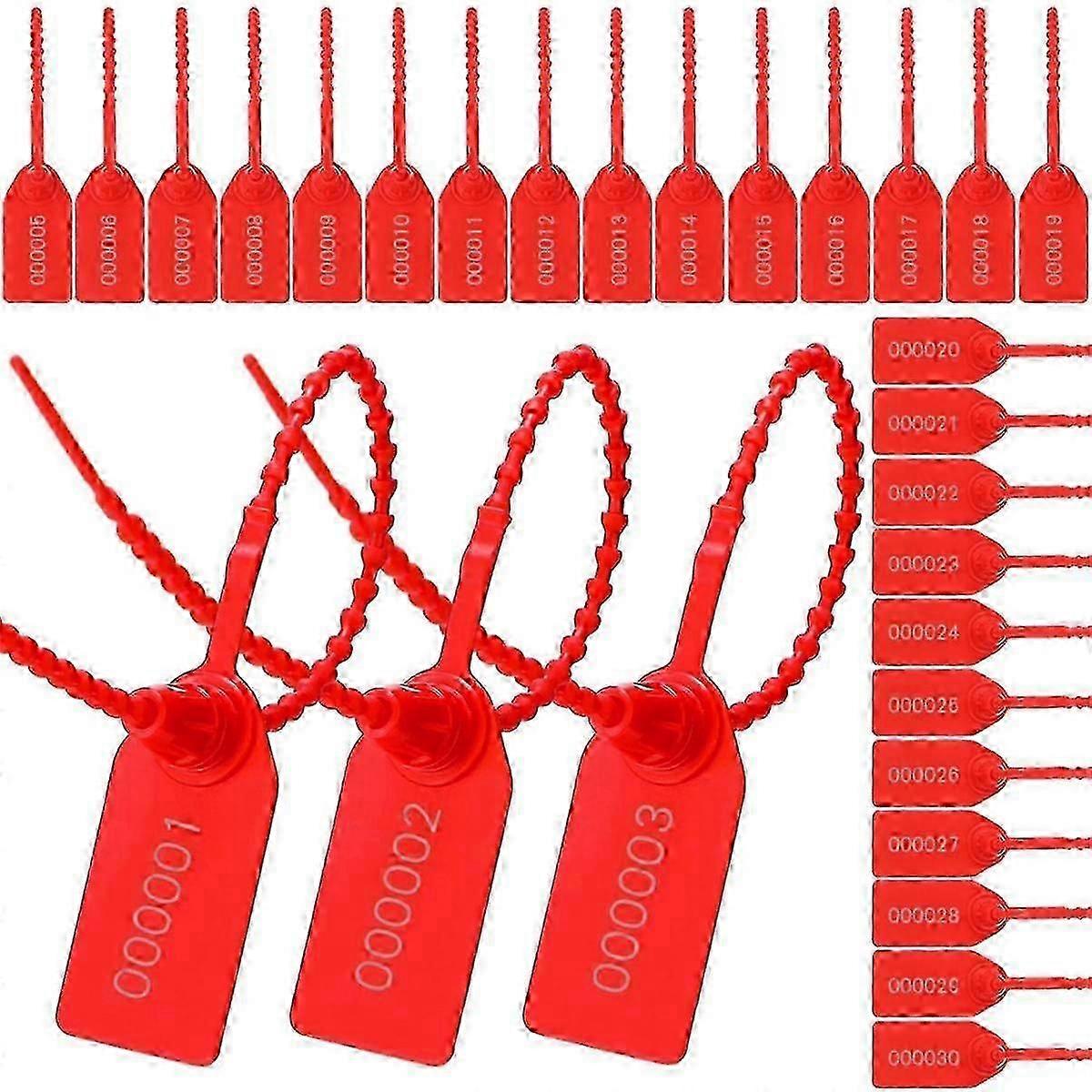 250mm Numbered Tamper Proof Plastic Seals 300Pcs
