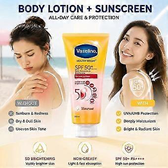 Vaseline Crema Solare Corpo 300ml, Lozione Idratante con Niacinamide e Protezione Solare per la Cura Estiva