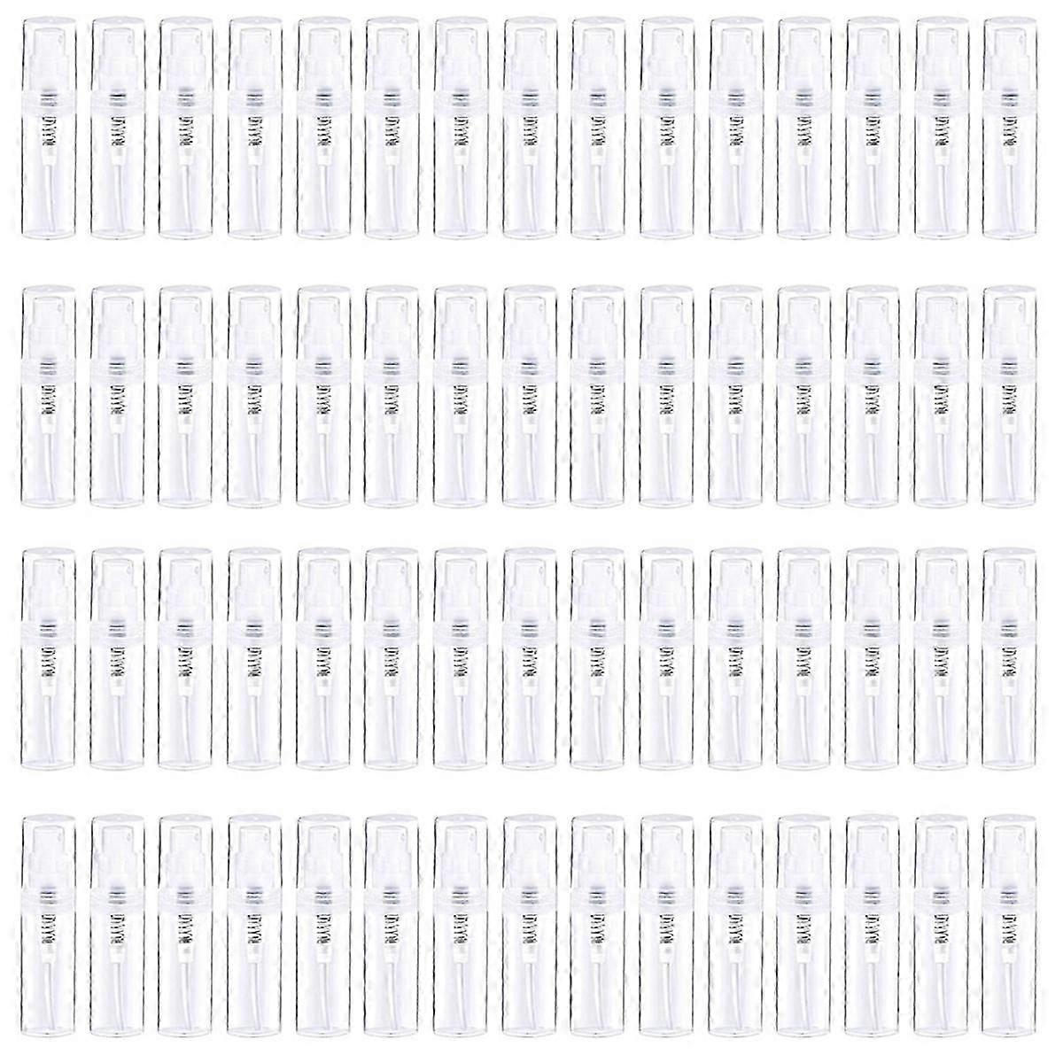 60Pcs Mini Bottle 2Ml,Refillable Plactic Bottle