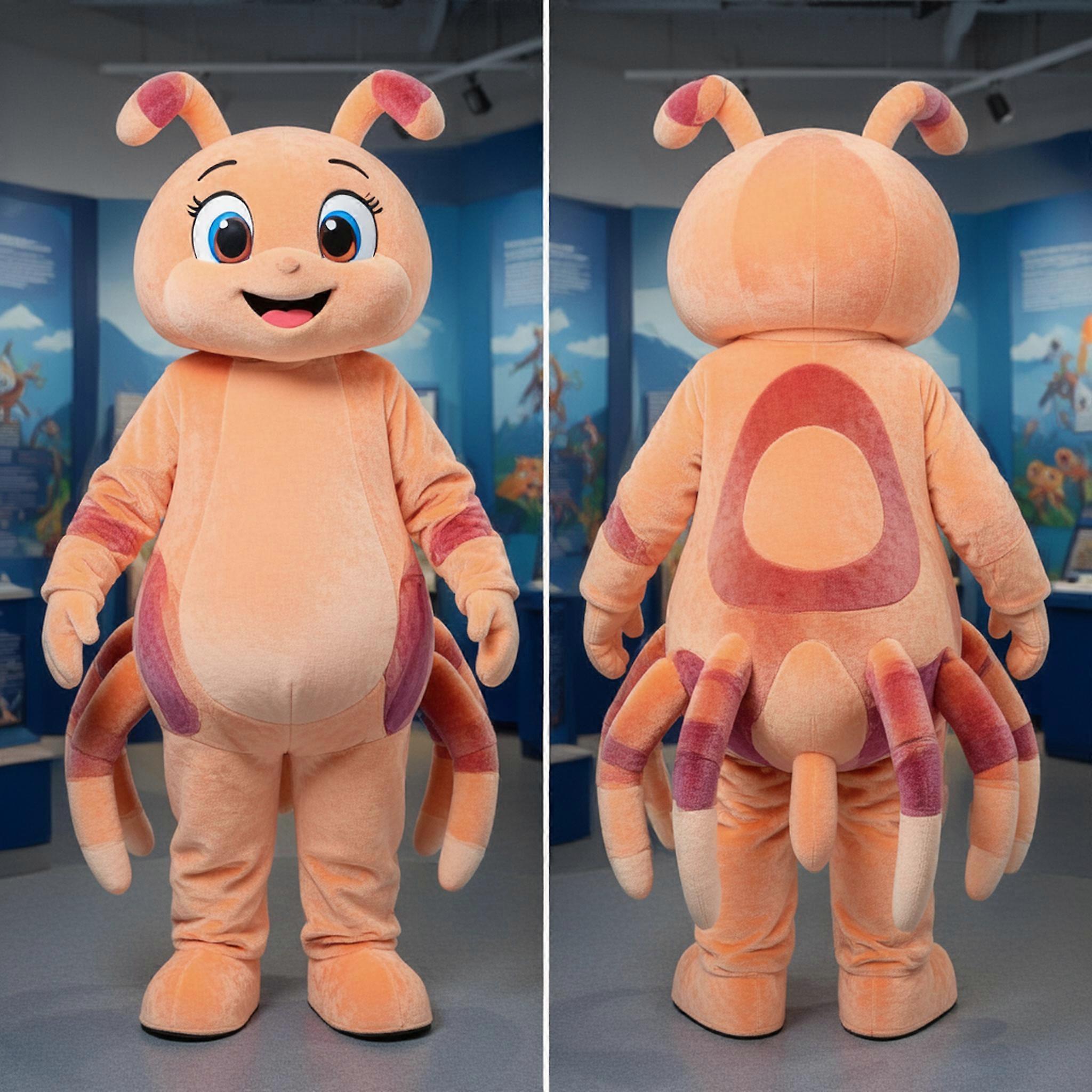 MASTICOT Peach Soft Rounded Spider Mascot