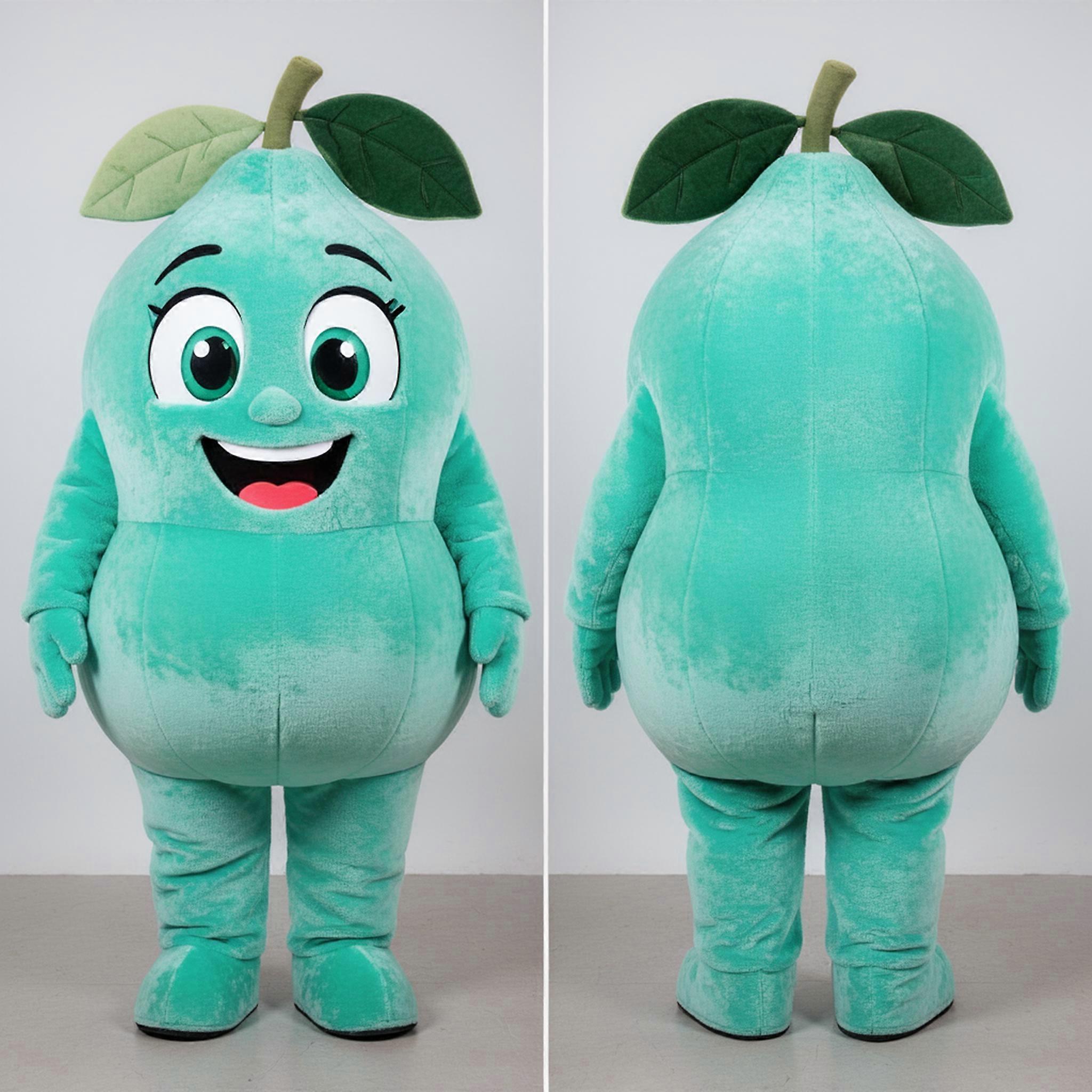 MASTICOT Turquoise Cartoon Grapefruit Mascot