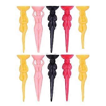 10Pcs Kunststoff Lustige Dame Golf Tees Praxis Training Golf Tees Golfbälle Halter Stand Golf Geschenke für Männer bei Geburtstagen