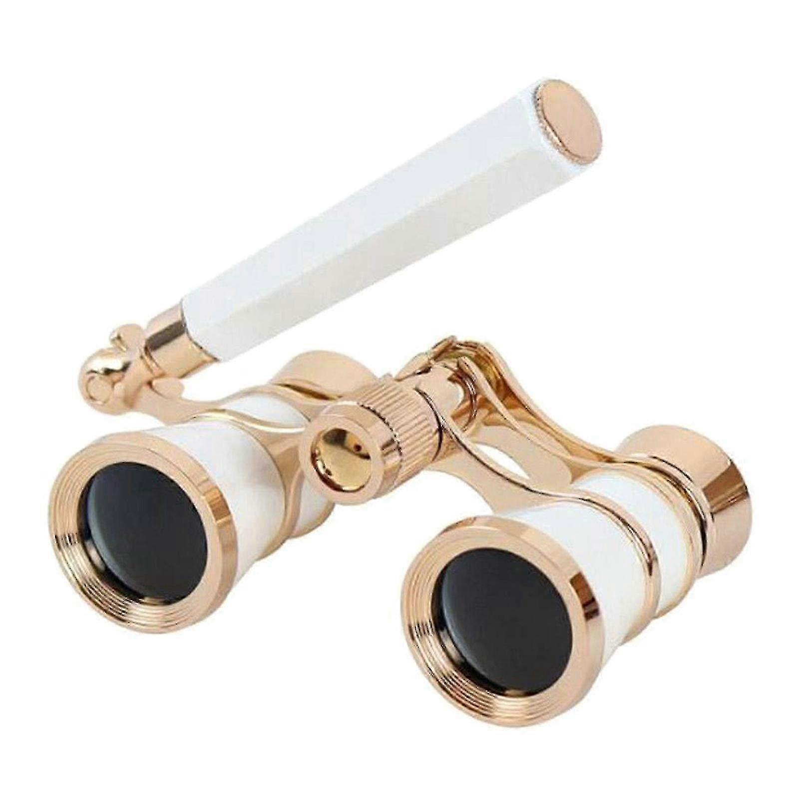 3X Gold Foldable Opera Binoculars
