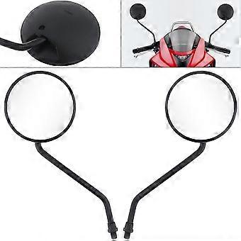 2pcs 10mm Modified Plated Universal Stylish Design Motorcycle Rearview Mirror Round Iron Mirror Motorcycle Decoration