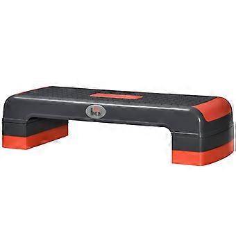 Height-adjustable stepper, aerobic stepper, red + black