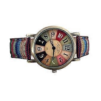 Dameshorloges met veelkleurige regenboogbandjes, retro horloges, cadeaus voor vrouwen en meisjes [MI]