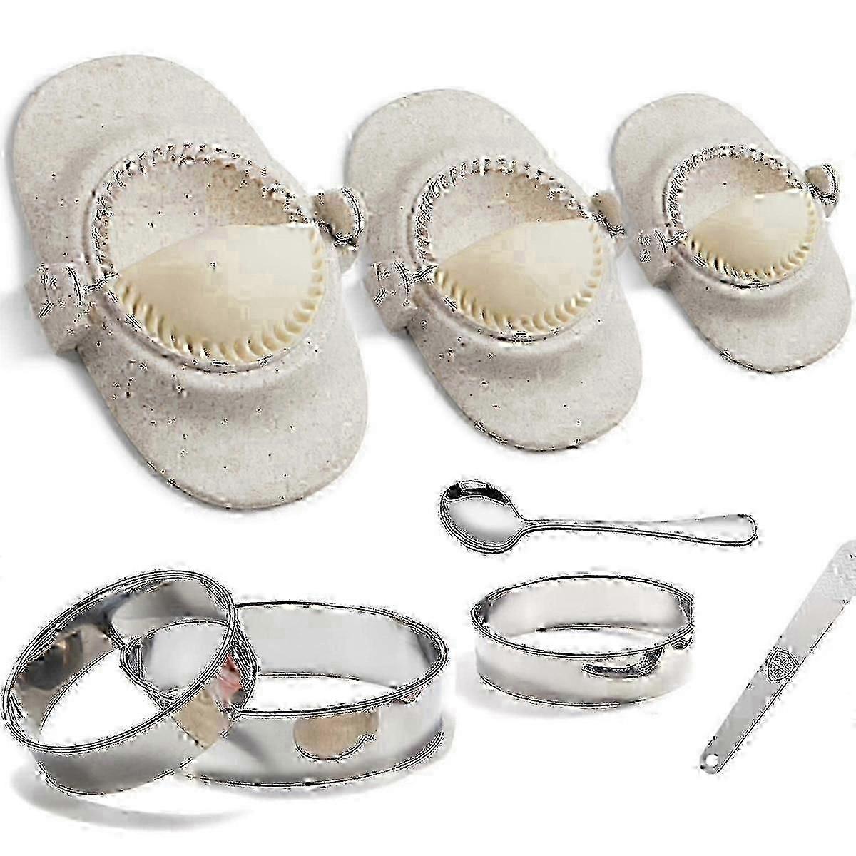 6 Inch Deep-Crimp Dumpling Press Set