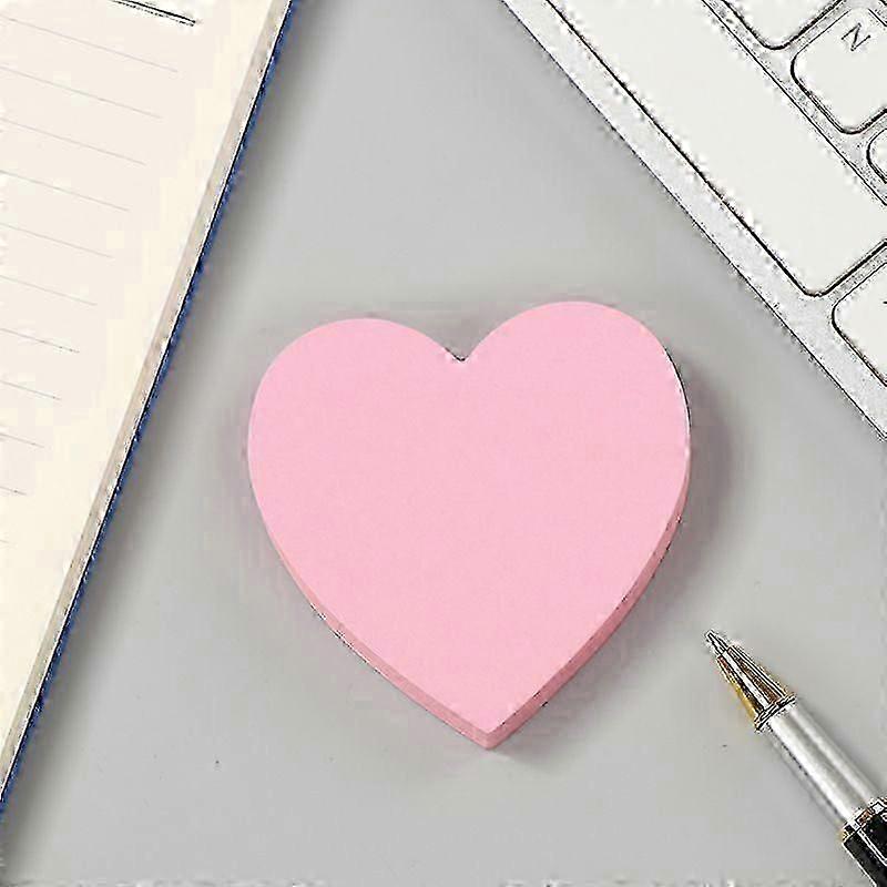 8-Pack Light Pink Heart-shaped Removable Sticky Notes, 100 Sheets per Pad, Sized 3\