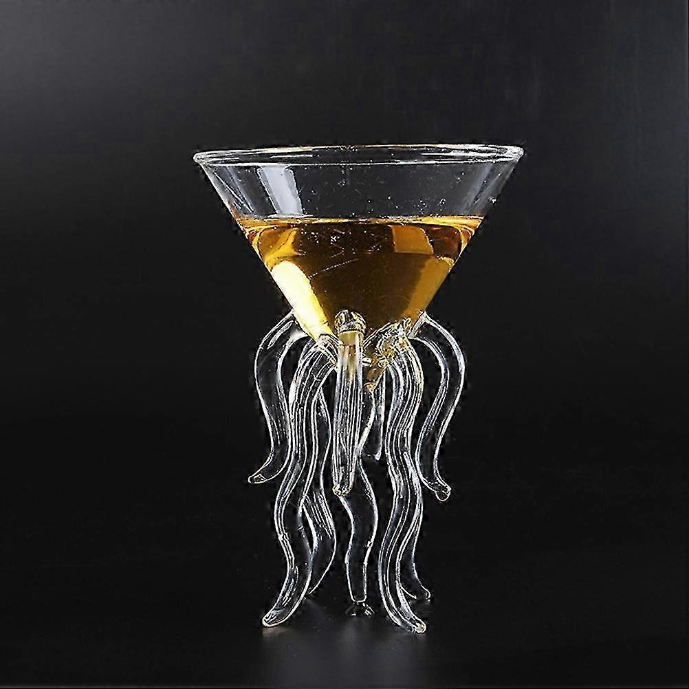 3D Octopus Stem Glass Cocktail Cup