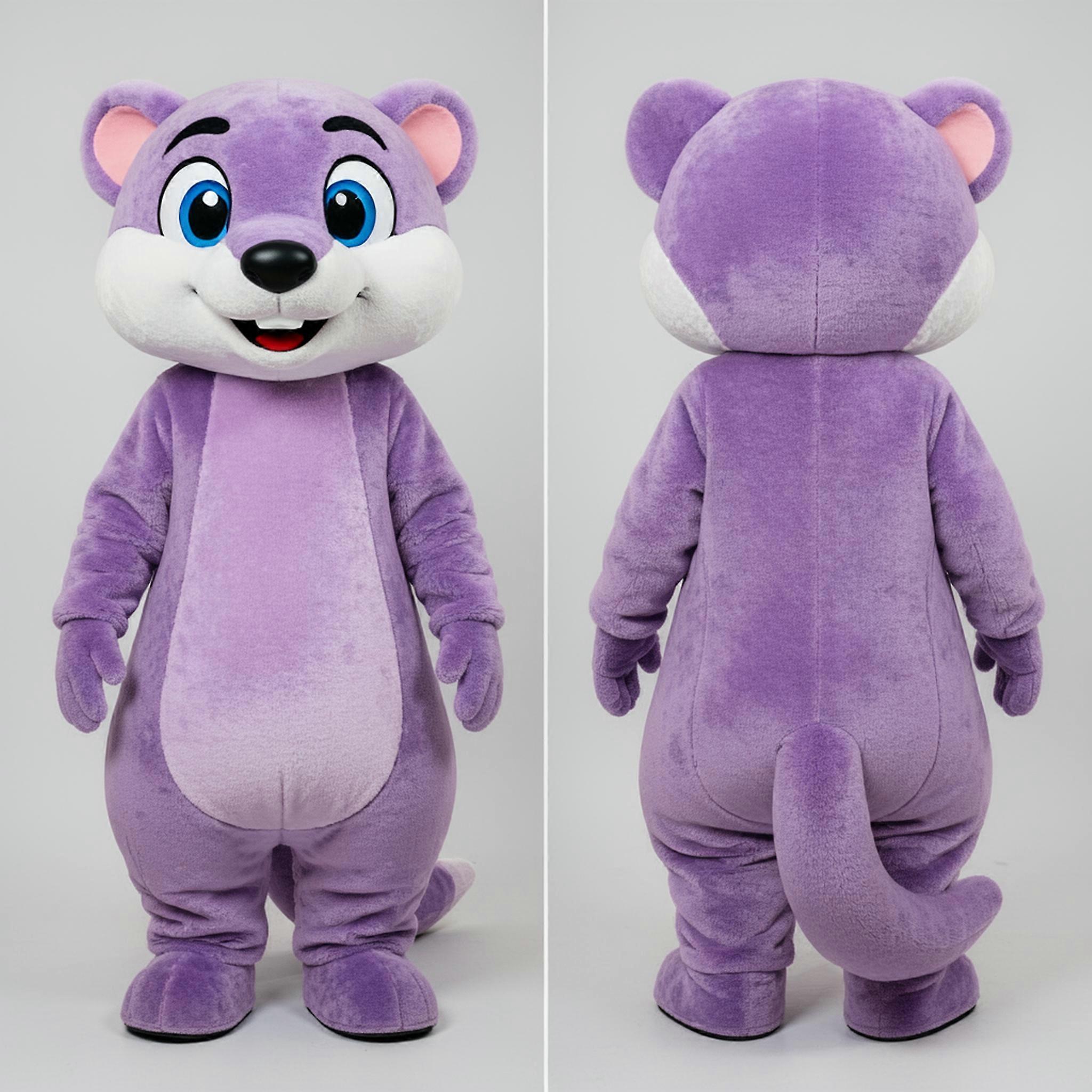 MASTICOT Lavender Cartoon Weasel Mascot