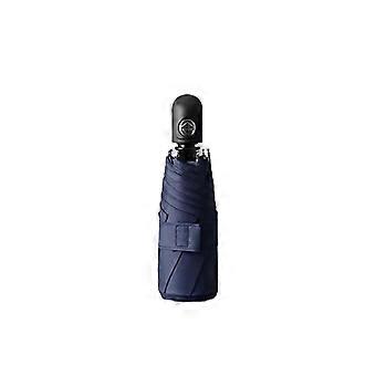 Compact Travel Umbrella for Women Windproof 8Rib Automatic Open Close UV Protection Mini Folding Navy