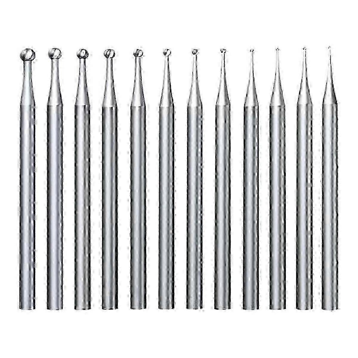 12Pcs Precision Ball Burrs Vanadium