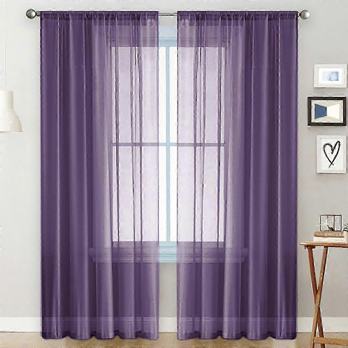 Translucent Sheer Voile Curtains Soft Filter