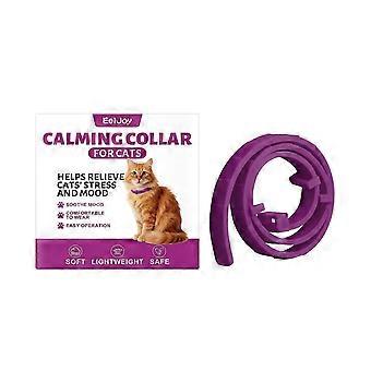 Calming Collar for Cats|Adjustable Pheromone Cat Calming Collar|120 Days Stress&Anxiety Relief|Soft,Lightweight&Safe for Anxious Cats,Purp_yzad