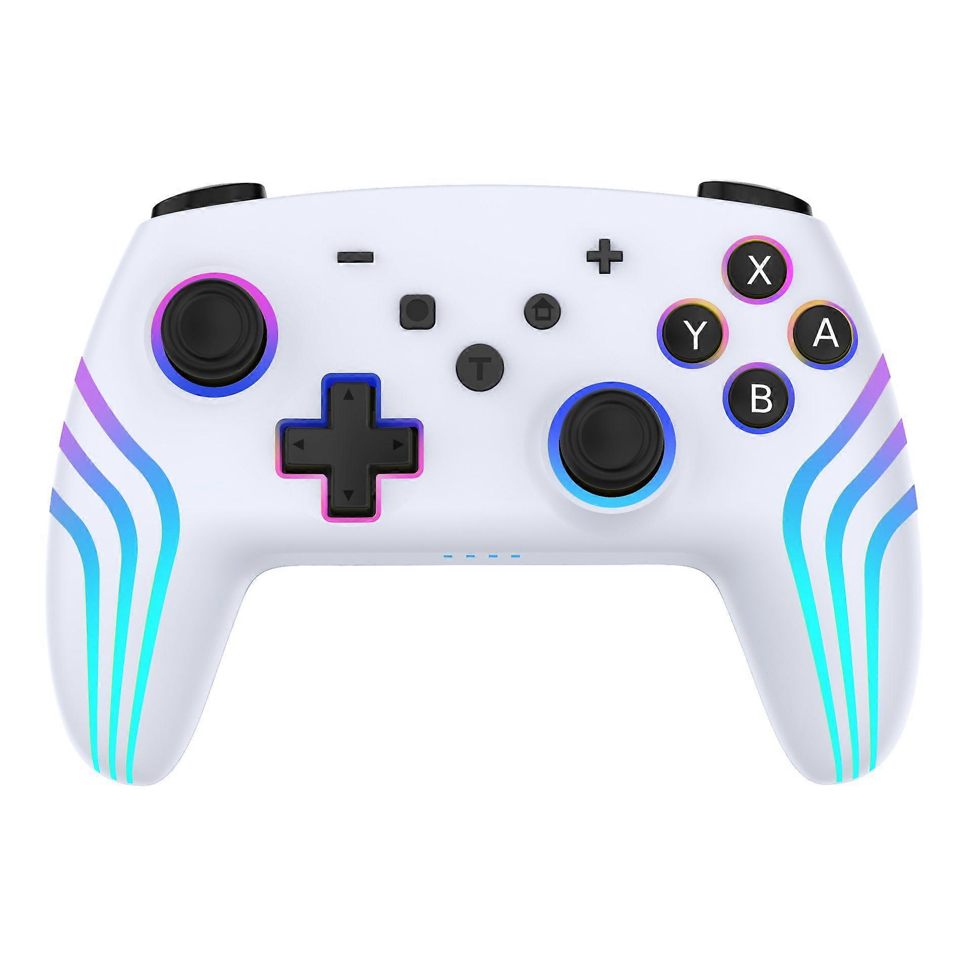 Wireless Bluetooth Game Controller with Motion and RGB Lighting Compatible with Switch and Mobile Devices