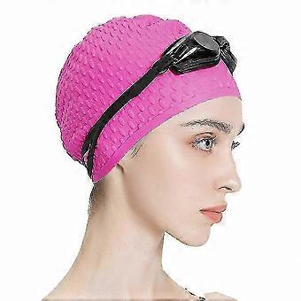 Swimming Silicone Cap, Elastic Water Drop Design for Men and Women