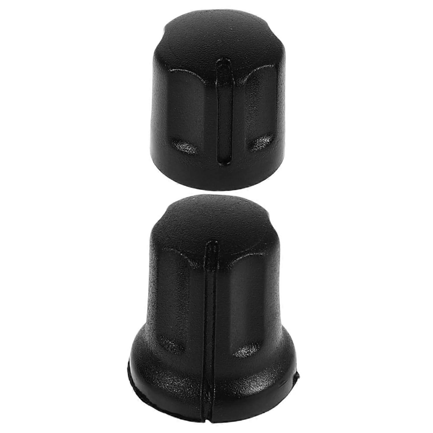 2pcs Black Plastic Insert Shaft Volume Knobs for Radios