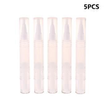 5/10 unidades de canetas vazias para óleo de cutícula, com capacidade de 5ml, recarregáveis, com ponta de pincel, para aplicação de óleo de cutícula, crescimento de cílios ou esmalte.