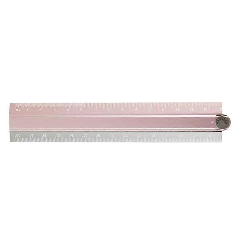 Folding Aluminum Alloy Ruler Multipurpose Measuring Tool Ergonomic Architect Ruler  For Engineering Drafting