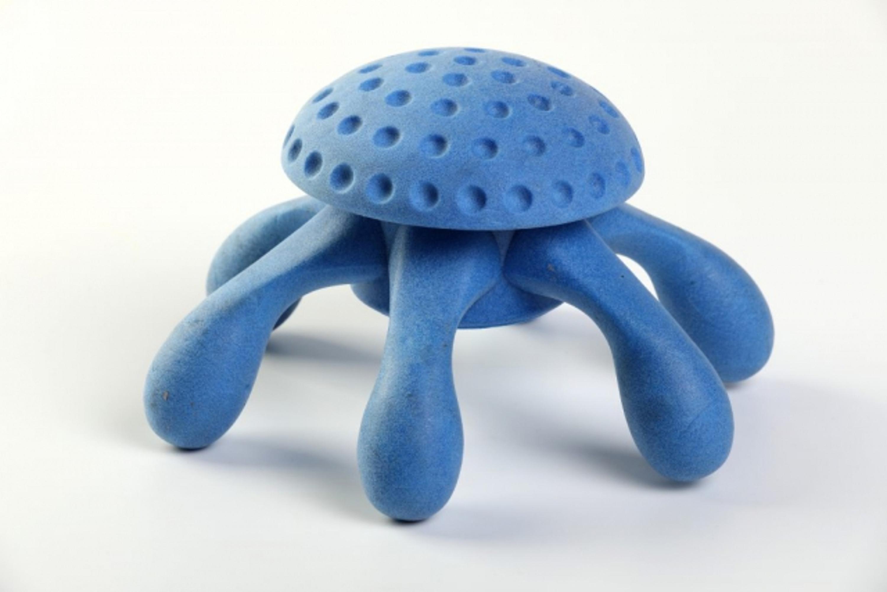 Kiwi Let's Play! Rubber TPR Foam Octopus Blue Dog Toy