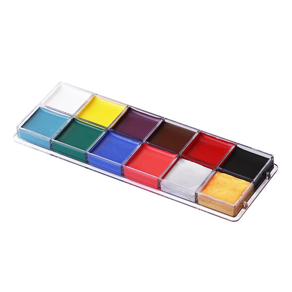 langmanni 12 Χρώμα Λιπαρό Πρόσωπο cai zhuang pan Body Painting Pigment Κορεσμένο High DIY lian cai Πάστα