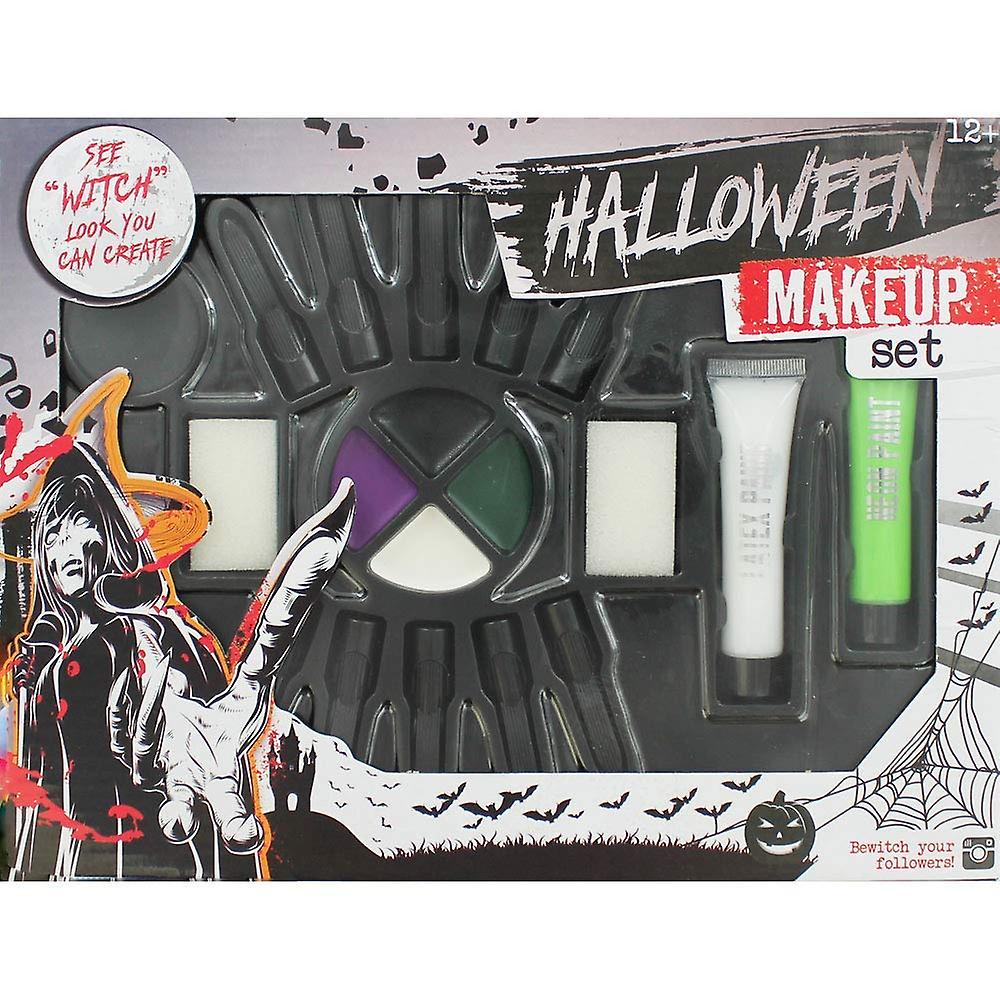 Grafix Halloween Make Up Set With Fake Nails - Witch