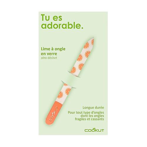 Orange glass nail file 1 unit