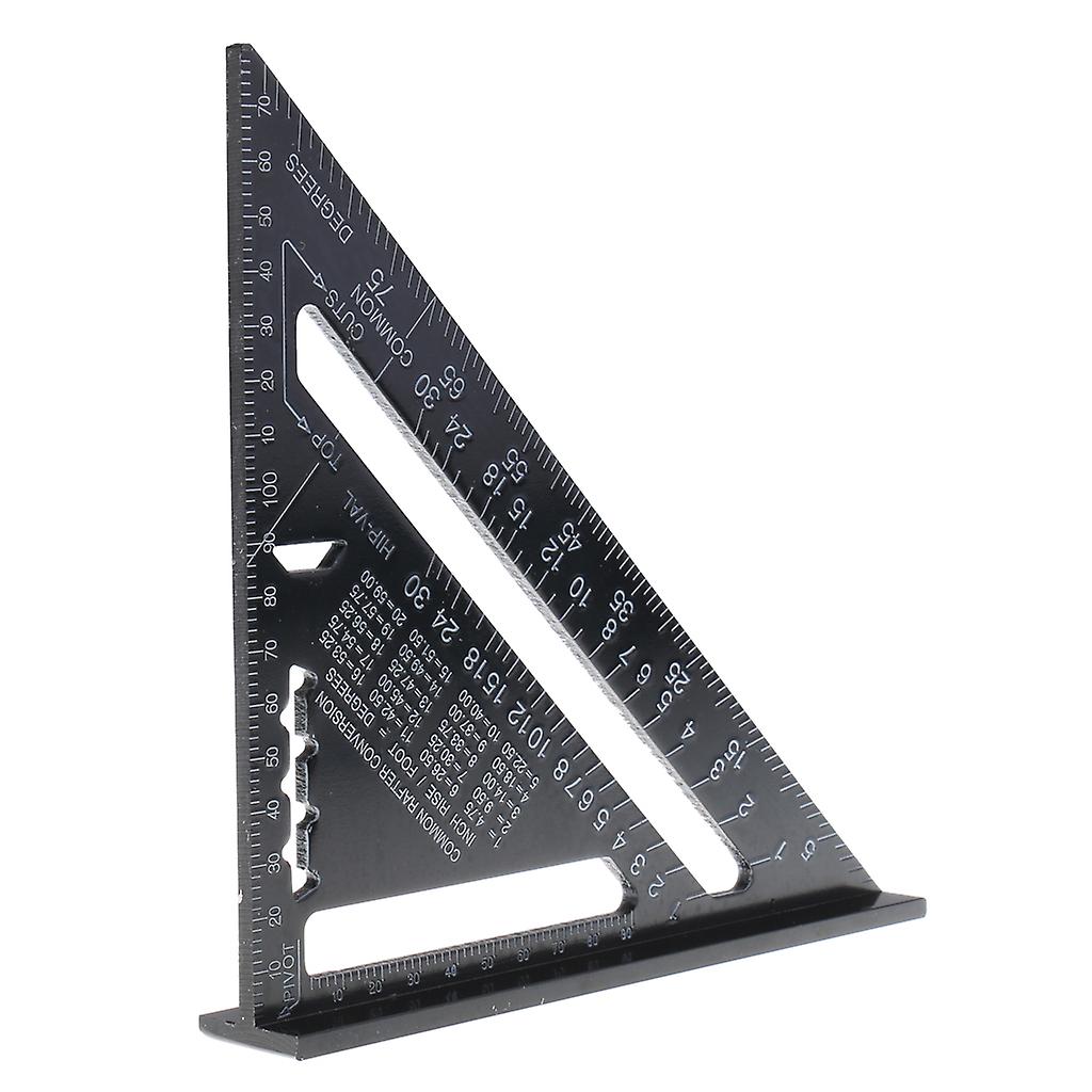 18.5cm 7" Metric Alloy Triangle Ruler Square Measuring Tool Angle Protractor