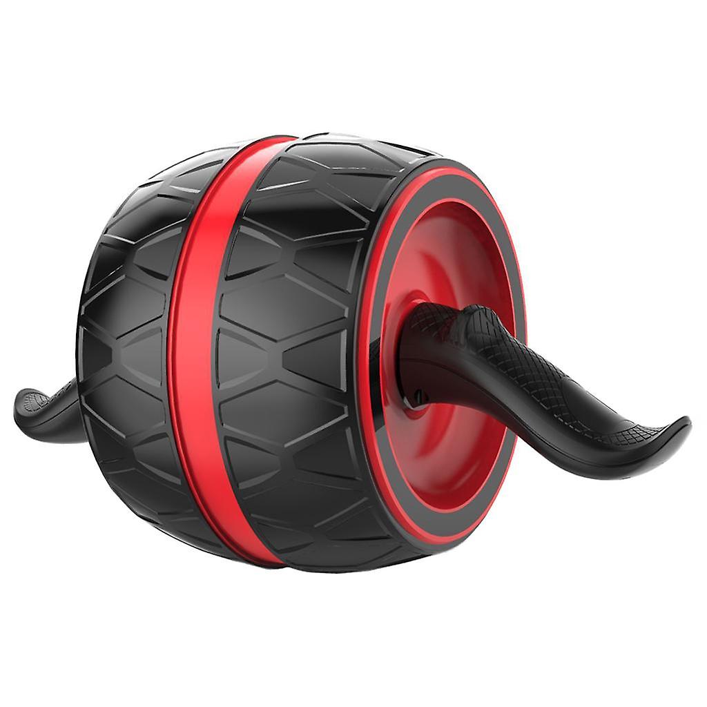 AB ABDOMINAL EXERCICE ROLLER WHEEL WORKOUT MUSCULATION GYM Rouge