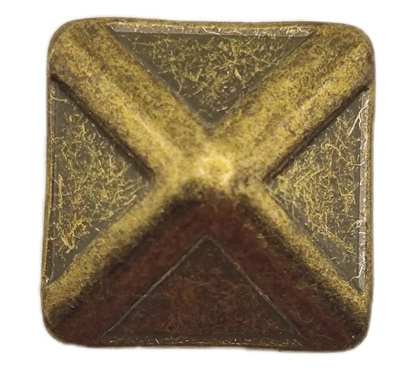 70 decorative nails, aged bronze brass 12 mm