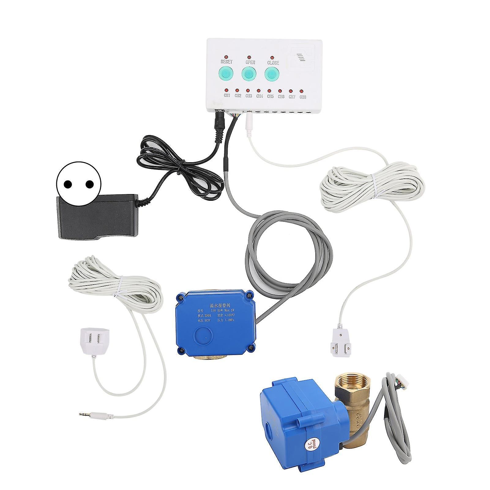 Alarm Sensor Smart Audible Home Water Leaking Detection Protection Device Kit Ac100240veu Plug