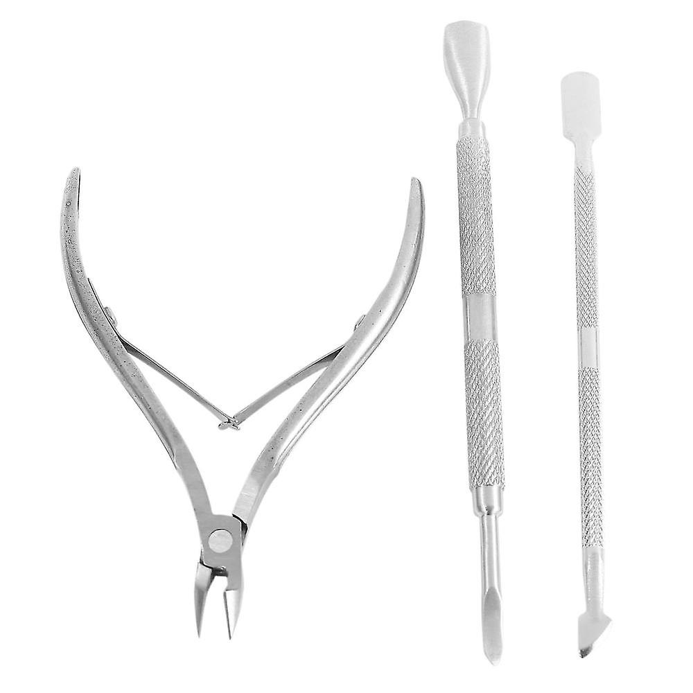 Nail Cuticle Nipper With Trimmers Pack Of 3 Manicure Scraper Tool