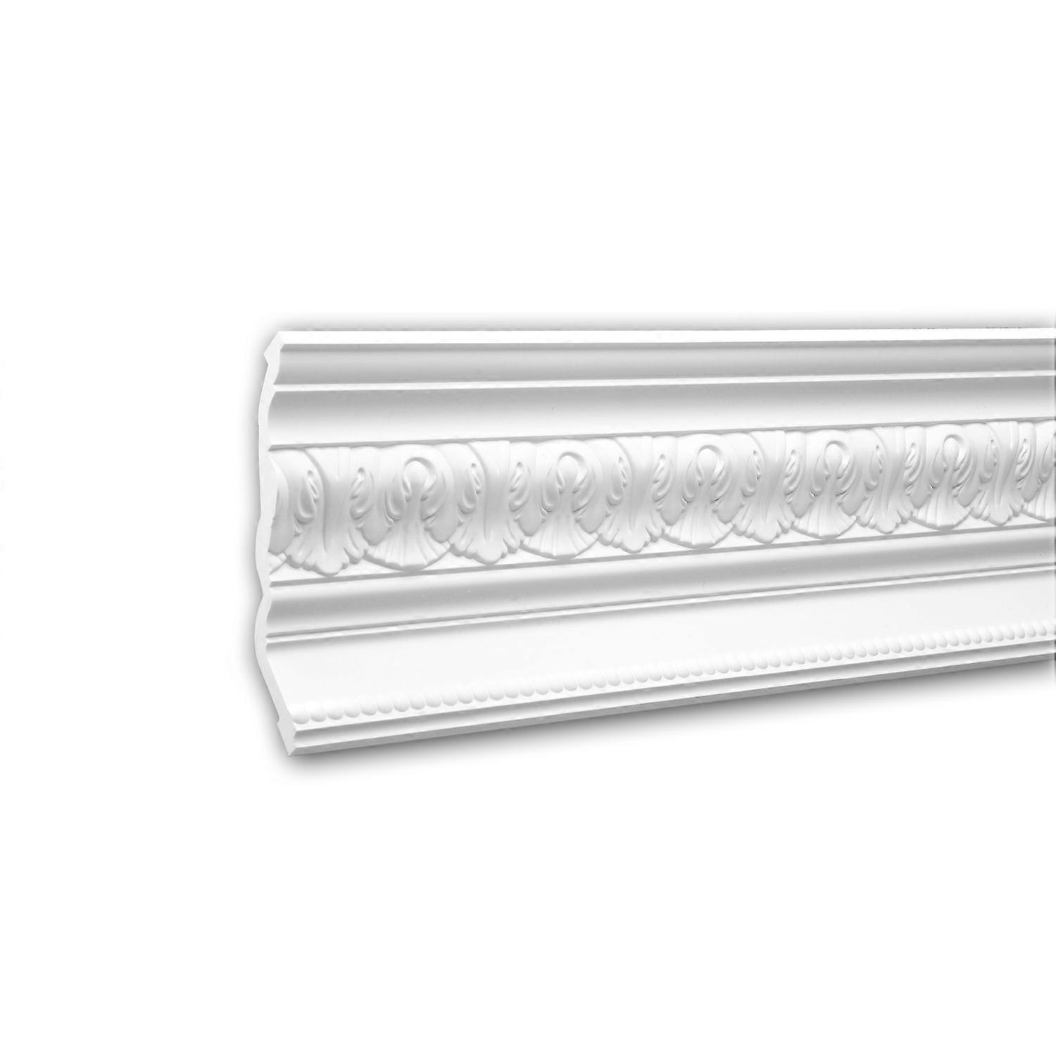 e-Delux GmbH 1 x Corniche 150201 Profhome blanc Mousse de polyuréthane rigide prétraité léger, solide, indéformable