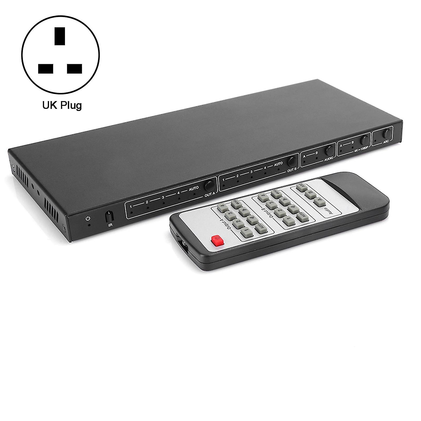4X2 Hdmi 2.0 Matrix Switcher With Audio Extractor/scale/arc/edid Function (100-240v)uk