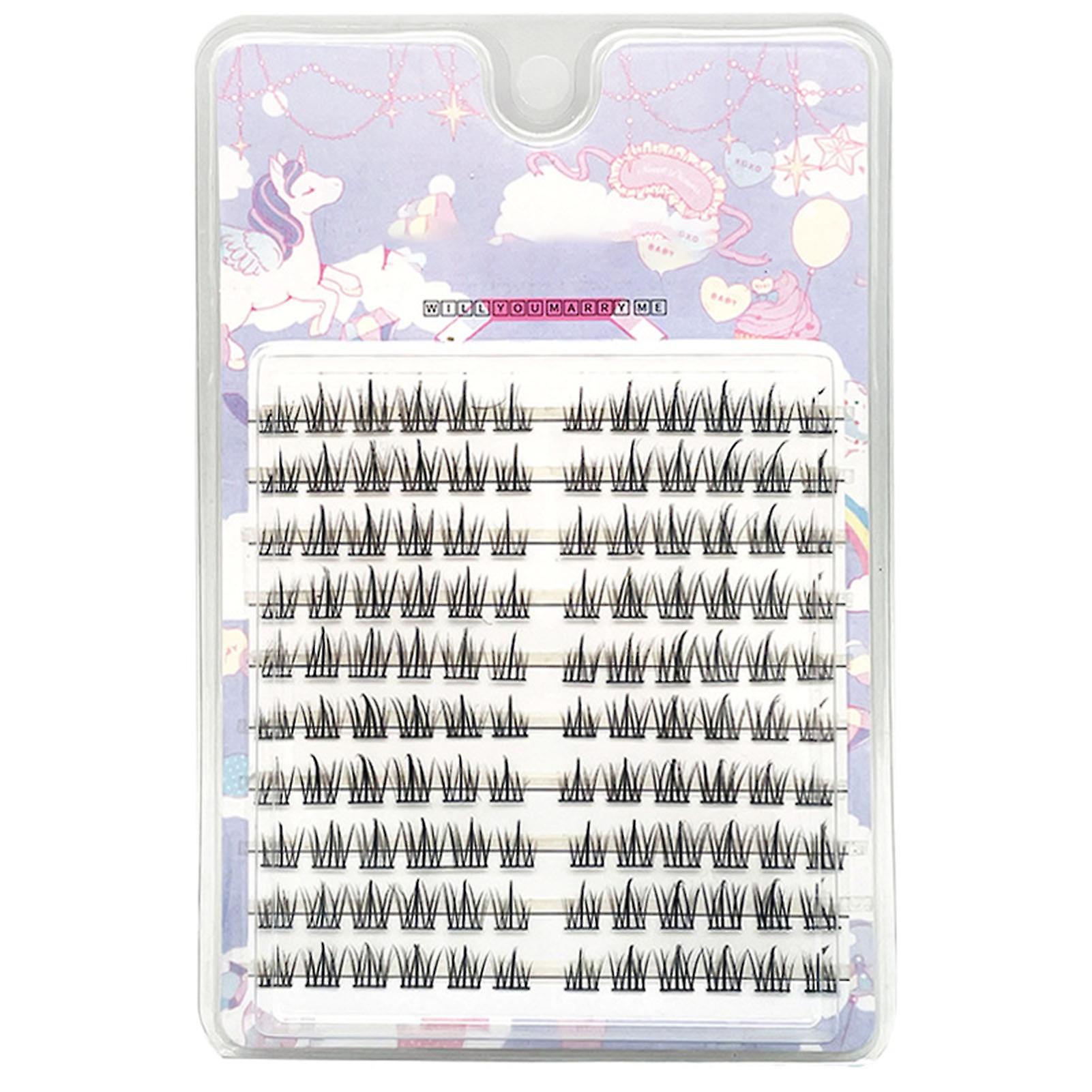 10 Rows Segmented Thin Band Eyelashes Light Soft 3d Effect Well Bedded Lashes