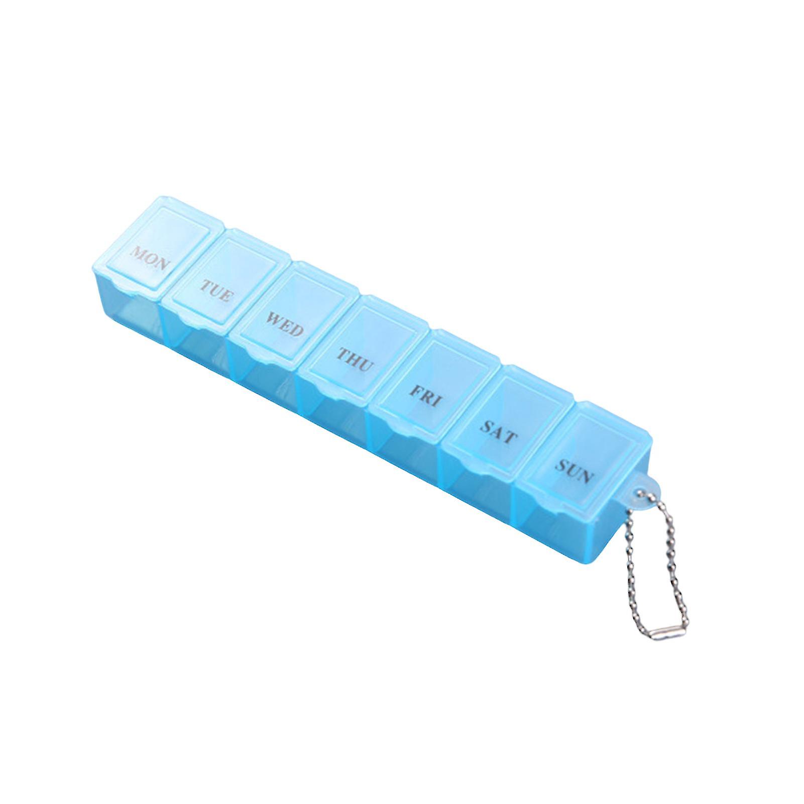 Pill Box Transparent Dustproof Carry Easily Good Sealing High Durability Store Pills Pp Material 7 Grids Pill Storage Box Clear Tablets Contain