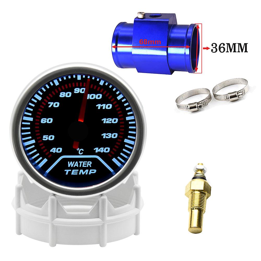 2\" 52mm Universal Water Temp Gauge With Temperature Sensor 40-140celsius Car Temperature Meter Water Temp Joint Pipe Adapter 12v