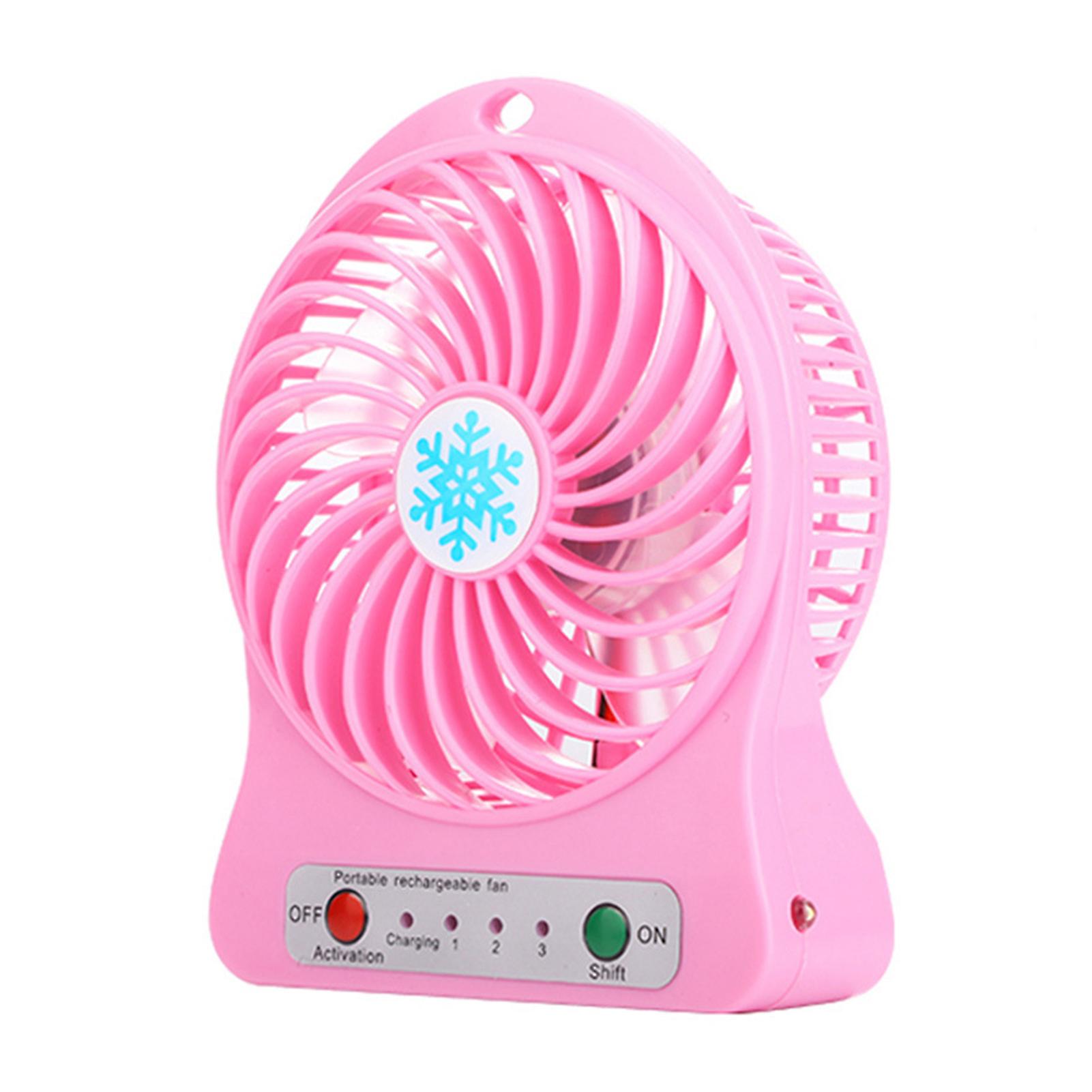 Mini Portable Electric Fan Low Noise 2-key Switch Desk Cooling Fan For Summer Indoor Outdoor