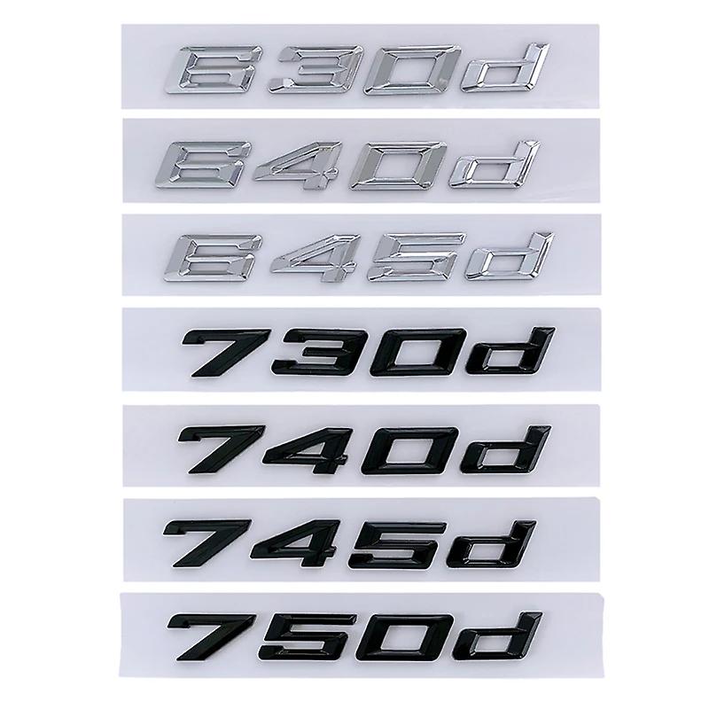 3d Abs negru scrisori auto autocolant pentru BMW 630d 640d 645d 650d 730d 740d 745d 750d 760d E65 F01 G11 logo emblema insigna accesorii