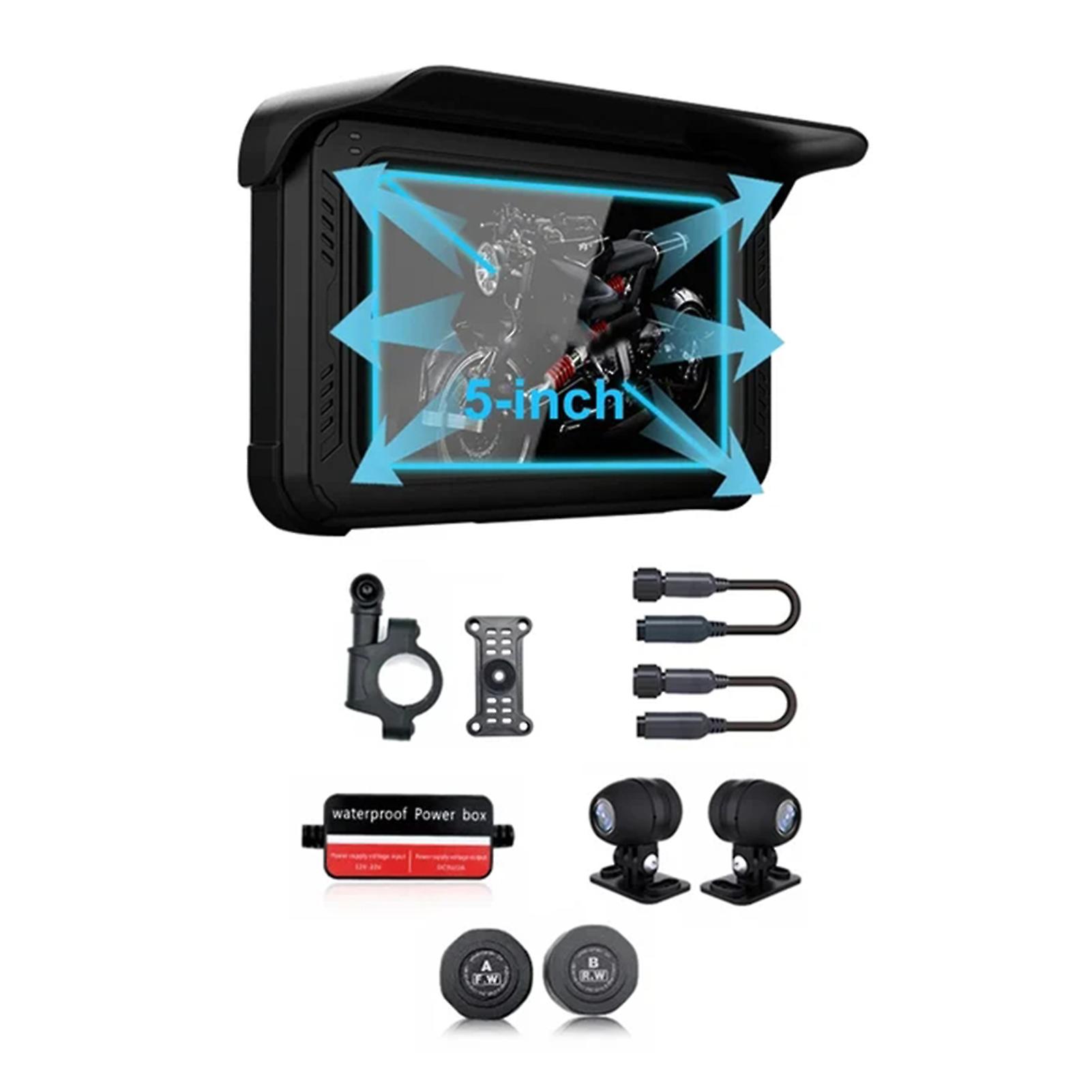 Motorcycle Wireless Carplays with 5 inches Screen Multi-Purpose Stable Motos Nav Tool for Cycling Travel