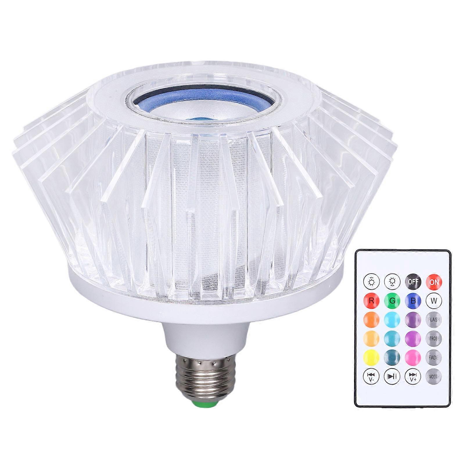 LED Music Bulb RGB Color Changing Inbuilt Speaker 24 Keys Remote Control Wide Application LED Speaker Light