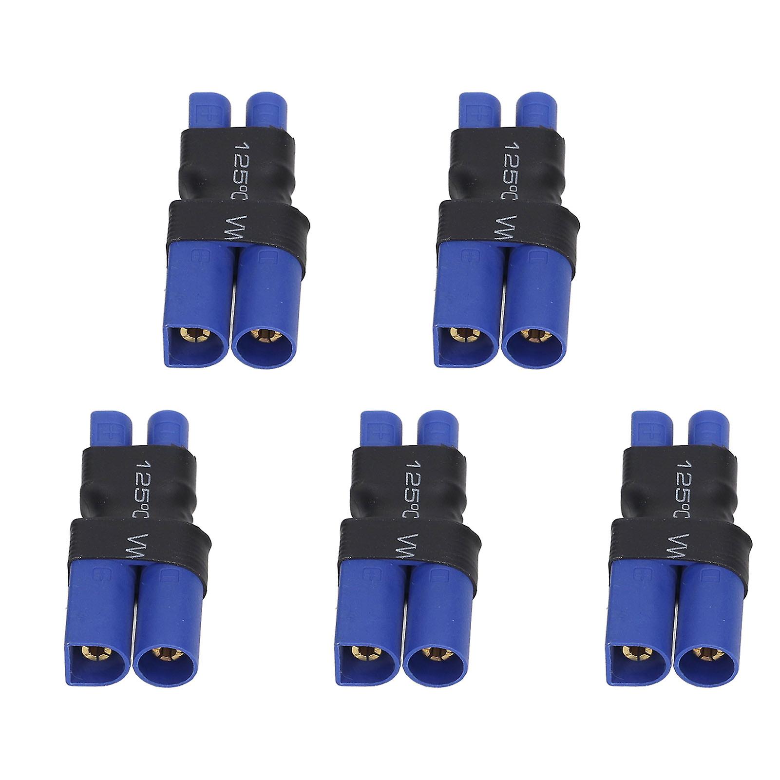 Qukaim EC3 FemaletoEC5 Male Adapter EC3 Female to EC5 Male Adapter 5PCS, Universal Wireless RC Lipo Battery Connectors for RC Car Model Aircraft