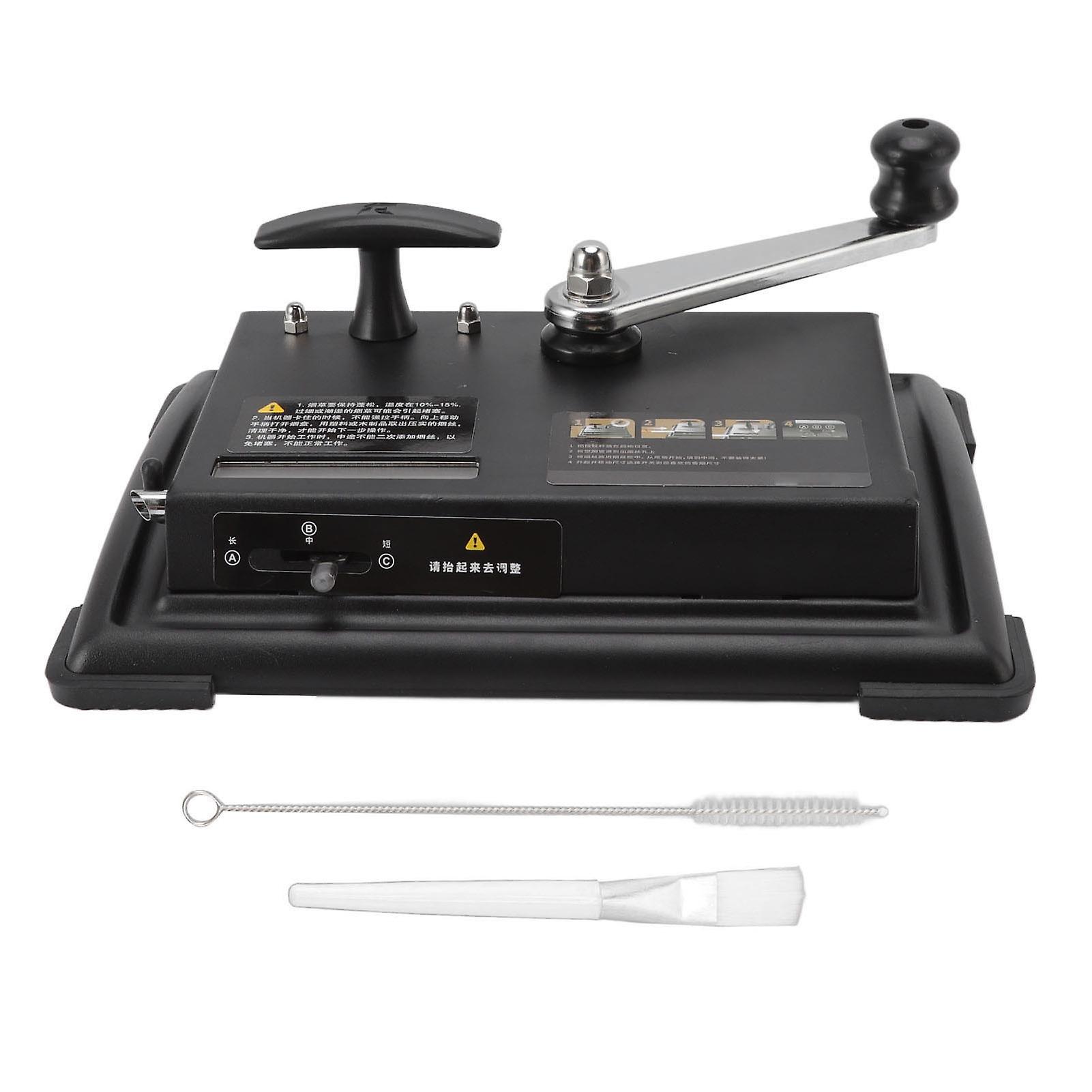 Double Track Manual Cigarette Rolling Machine, Thickened Cigarette Roller for 8mm Cigarettes, Black