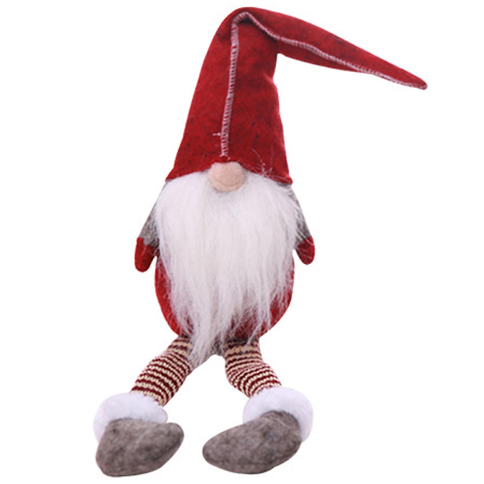 Christmas Classic Gnomes Shape Doll Vivid Appearance Soft Dwarf Figurine For Christmas Themed Party Decor