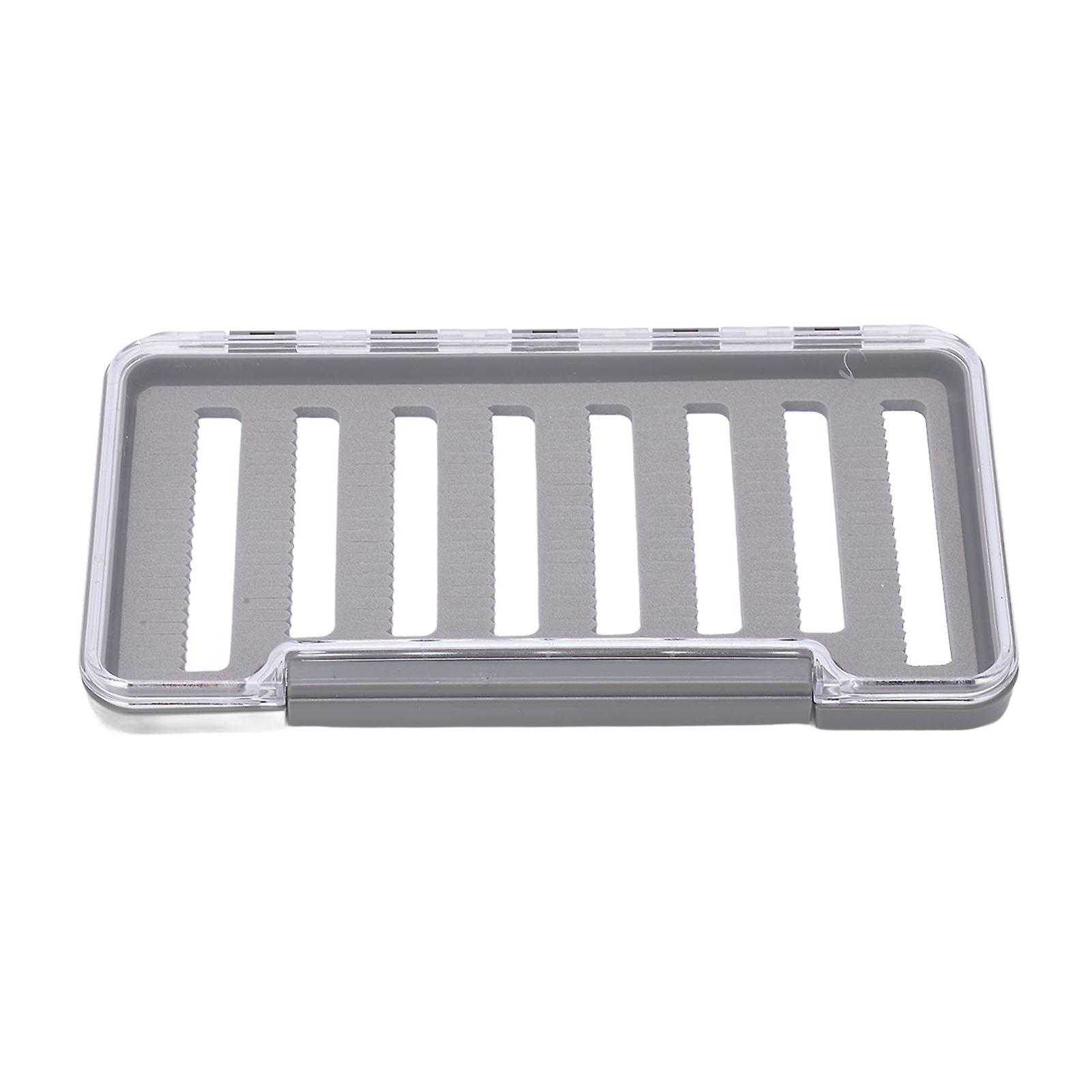 Fishing Flies Box Waterproof Lightweight Transparent ABS Shell Fishing Tackle Hooks BoxLong Hole